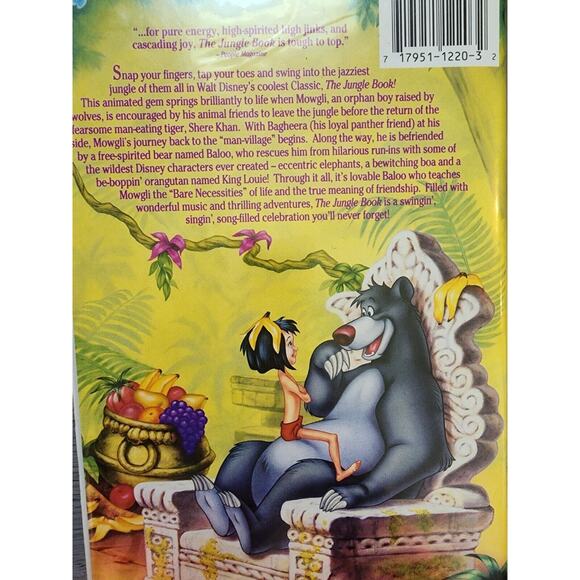 The Jungle Book Vintage Rare Black Diamond Classic Walt Disney VHS Spring Lead - Picture 7 of 16